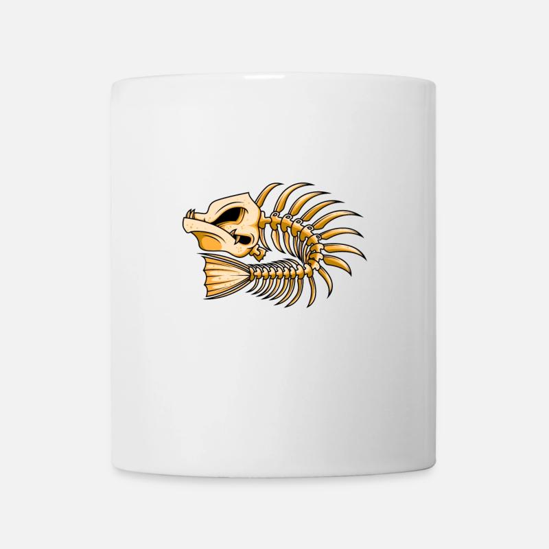 Né pour pêcher des arêtes de poisson - Mug blanc - blanc