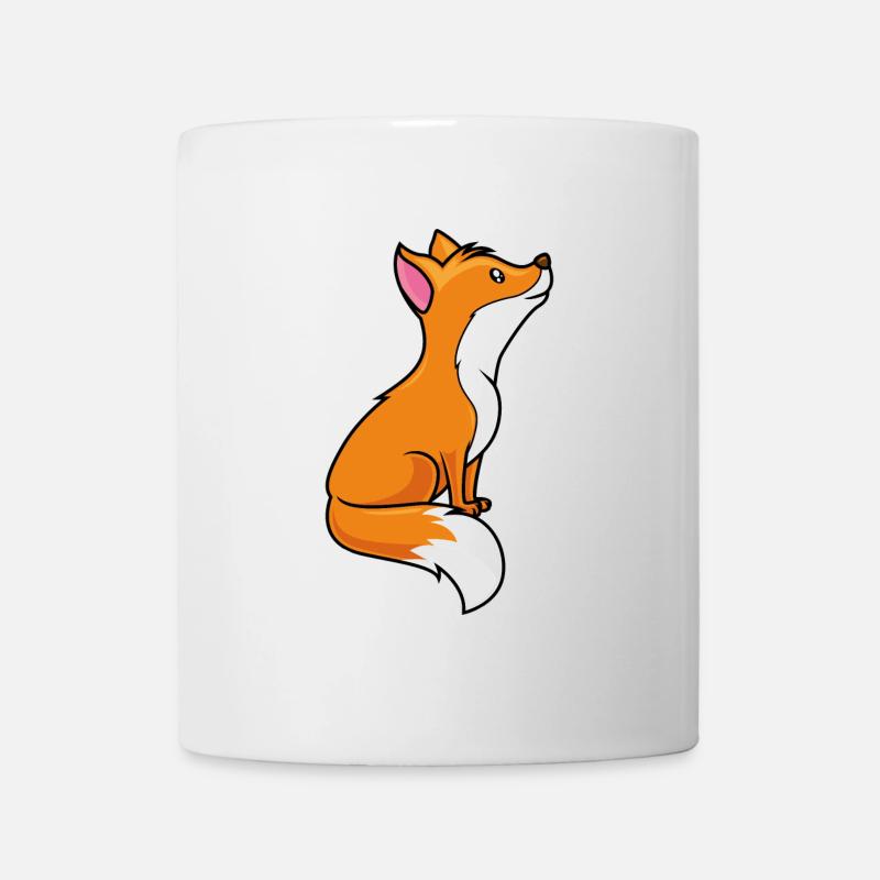 bande dessinée de renard - Mug blanc - blanc