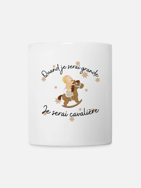 Quand je serai grande Je serai cavalière - Mug blanc - blanc