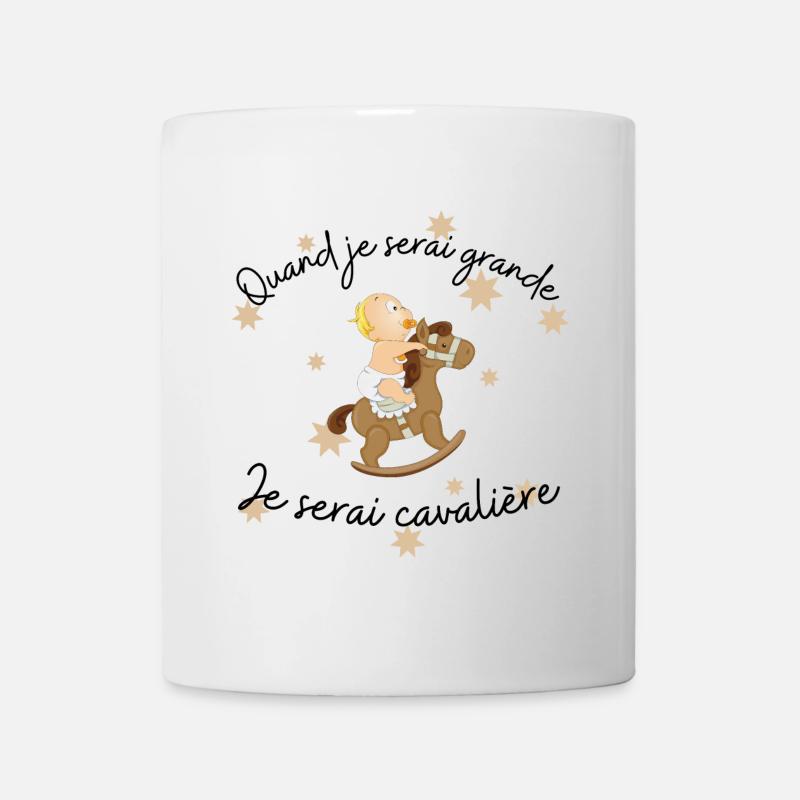Quand je serai grande Je serai cavalière - Mug blanc - blanc