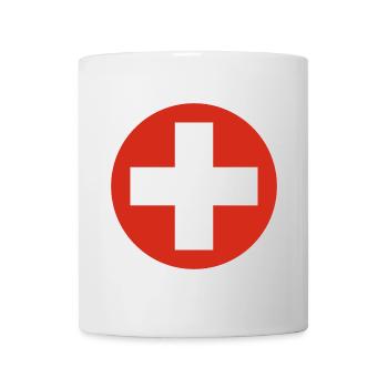 sticker air force roundel of Switzerland Schweiz - Mug - white - Front