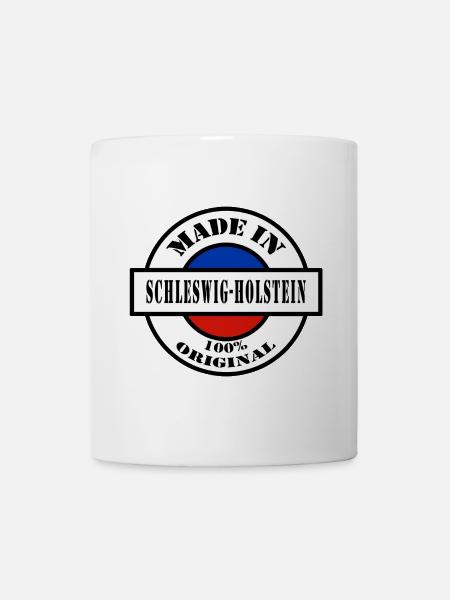 MADE IN SCHLESWIG HOLSTEIN Lübeck Geschenk - Tasse - Weiß