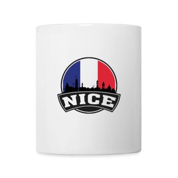 Nice France Skyline Travel Souvenir French Flag - Mug - white - Front