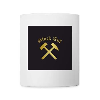 Maske &Co Glückauf Gruß Bergmann Bergleute Steiger - Tasse - Weiß - Vorne