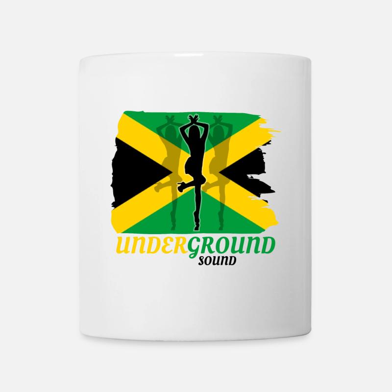 Sprint souterrain du drapeau de la Jamaïque - Mug blanc - blanc