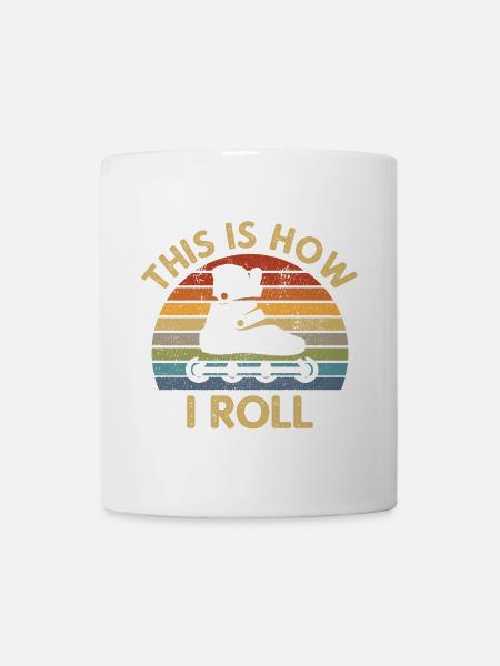 Rétro How I Roll Rolle Rolle Skater Cadeau - Mug blanc - blanc