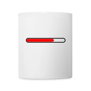 Barre de chargement Noir rouge - Mug blanc - blanc - Devant
