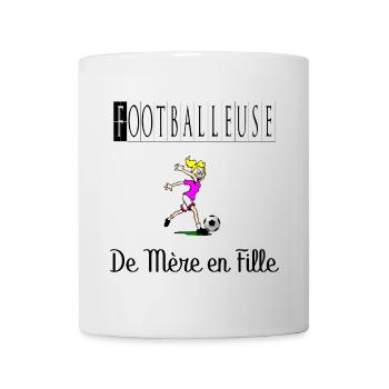 Footballeuse de Mère en Fille Femme Ballon Foot - Mug blanc - blanc - Devant