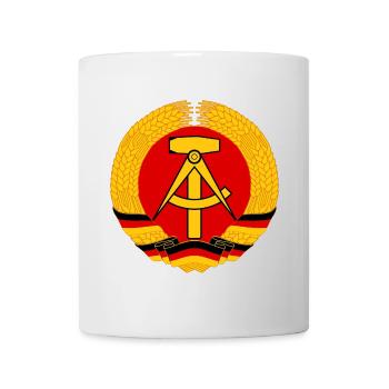Autocollant armoiries RDA Allemagne de l'Est Wappen DDR - Mug blanc - blanc - Devant