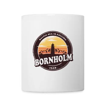 Bornholm Leuchtturm Vintage Design - Tasse - Weiß - Vorne