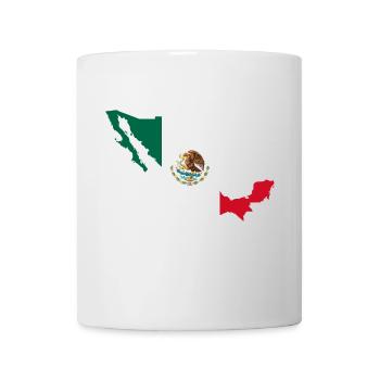 Drapeau mexique carte drapeau - Mug blanc - blanc - Devant