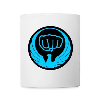 Wado Taubenemblem Logo blau - Tasse - Weiß - Vorne