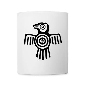 Oiseau inca noir - Mug blanc - blanc - Devant