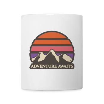 Mountains in retro sunset - Mug - white - Front