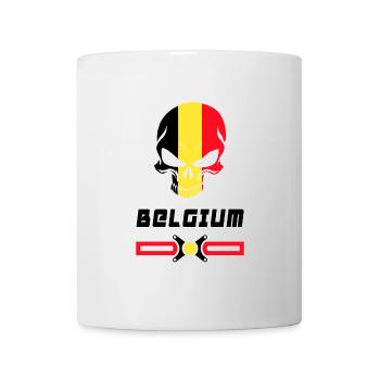 Belgium skull flag design - Mug - white - Front
