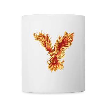 Feuriger Phoenix Mythos Design - Tasse - Weiß - Vorne