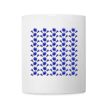 kornblumenmuster, schenken frau - Tasse - Weiß - Vorne