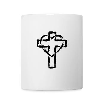 Kreuz Symbol Christentum Herz Liebe - Tasse - Weiß - Vorne