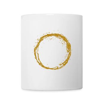 Kreis Linie Bürste in Gold - Tasse - Weiß - Vorne