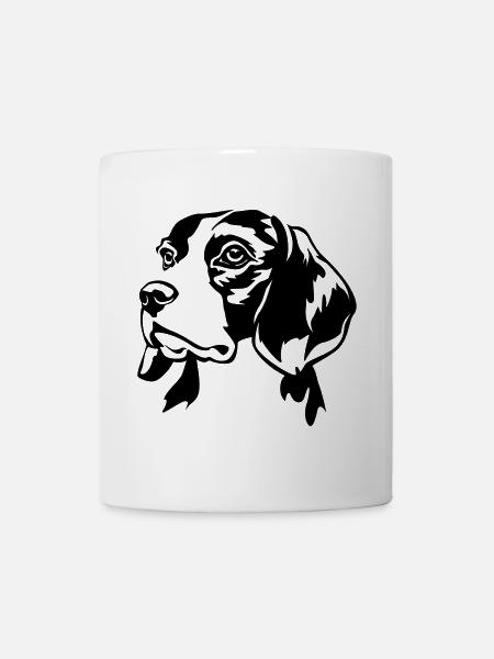 Beagle Kopf - Tasse - Weiß