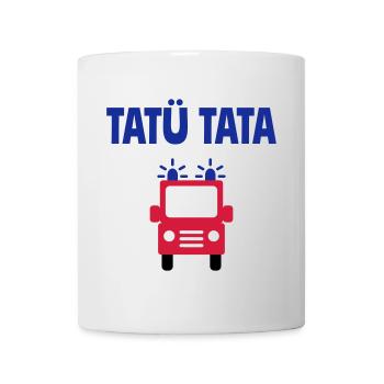 ★ Designfarben änderbar ★ Tatü tata Feuerwehrauto - Tasse - Weiß - Vorne