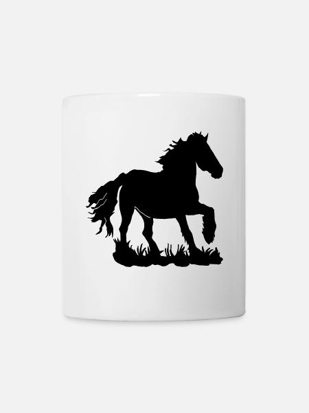 Friesians at a gallop - Mug - white
