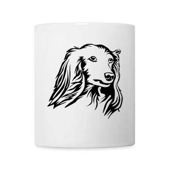 Dackel Kopf - Tasse - Weiß - Vorne