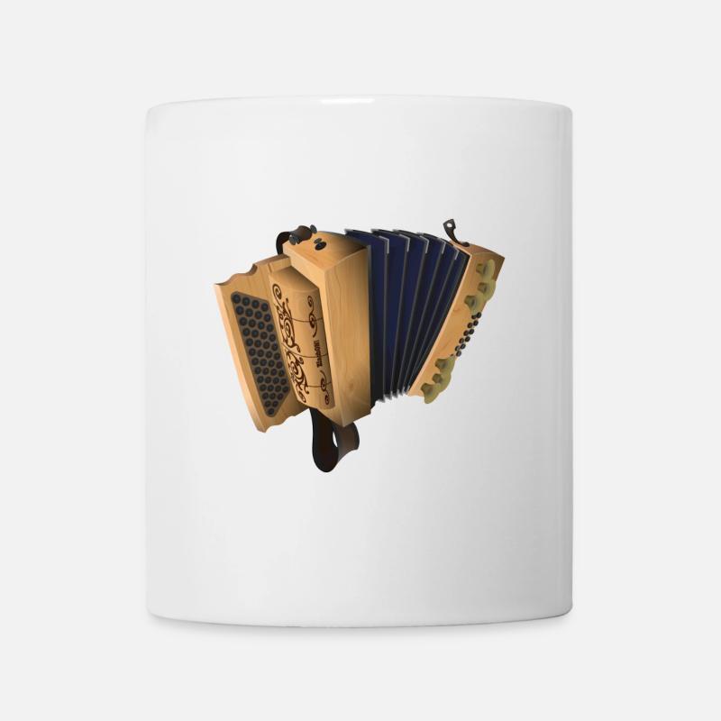 Steirische Harmonika - Zirbe/Blau | ZiachON! - Tasse - Weiß