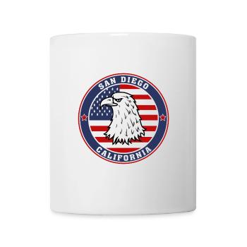 San Diego City California State USA Flagge Reisen So - Tasse - Weiß - Vorne