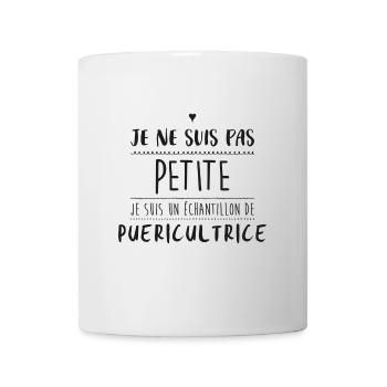 PAS PETITE, JE SUIS UN ECHANTILLON PUERICULTRICE - Mug blanc - blanc - Devant