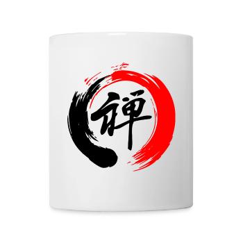 Zen enso zen Kreis rot und schwarz - Tasse - Weiß - Vorne
