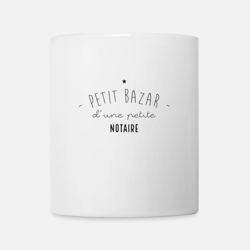 PETIT BAZAR D'UNE PETITE NOTAIRE - Mug blanc - blanc