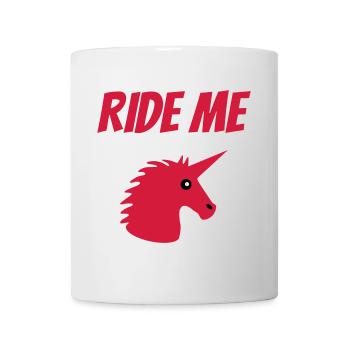 Chevauche-moi (tête de licorne) - Mug blanc - blanc - Devant