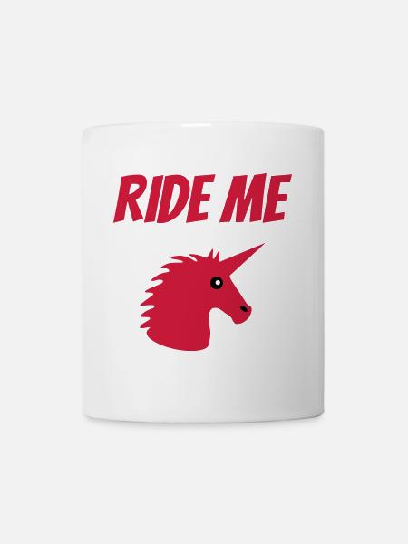 Ride me (head unicorn) - Mug - white
