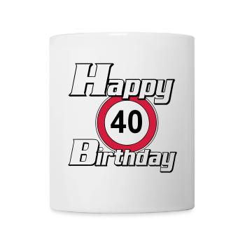 40.Birthday , 40 Years , Happy Birthday 40 (25) - Mug - white - Front
