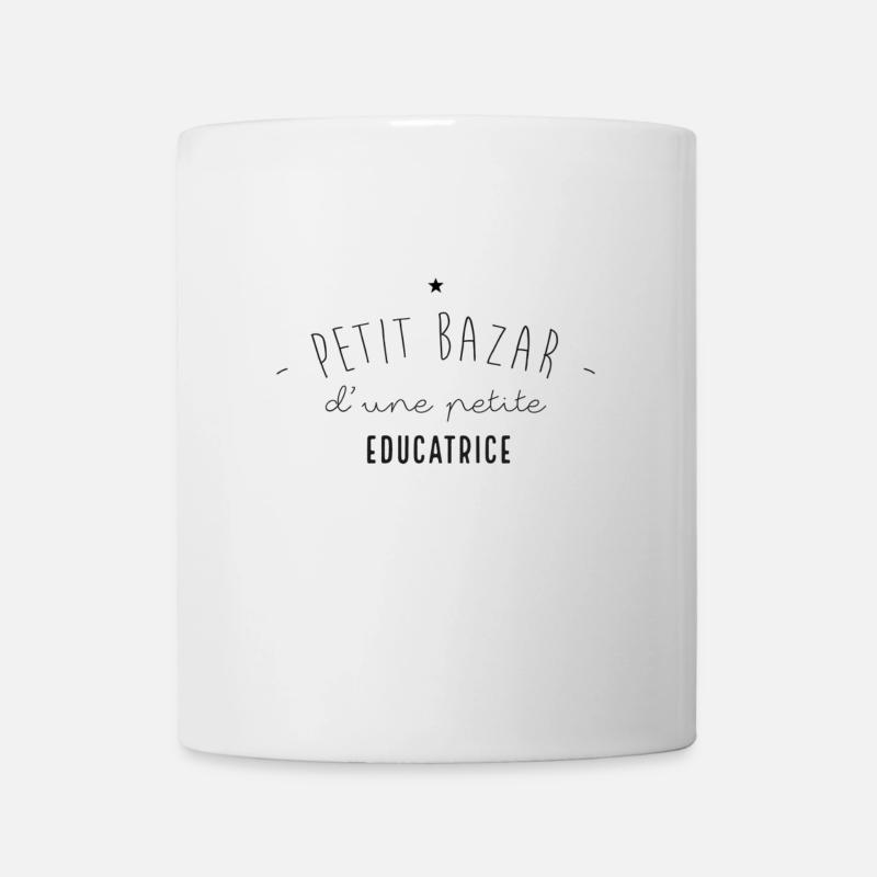 PETIT BAZAR D'UNE PETITE EDUCATRICE - Mug blanc - blanc