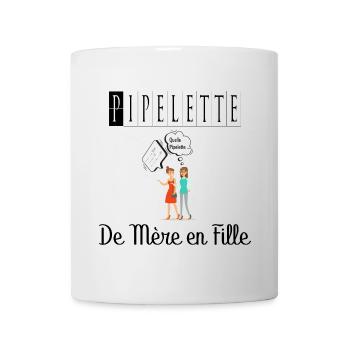 Pipelette de Mère en Fille Bavarde - Mug blanc - blanc - Devant