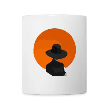Frau mit Hut - Tasse - Weiß - Vorne