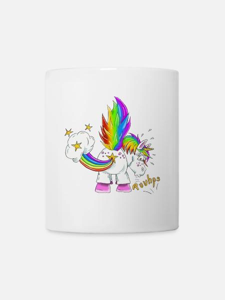 Upsi ein Pupsi Einhorn - Tasse - Weiß