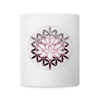Lotus Blume des Lebens - Tasse - Weiß - Vorne