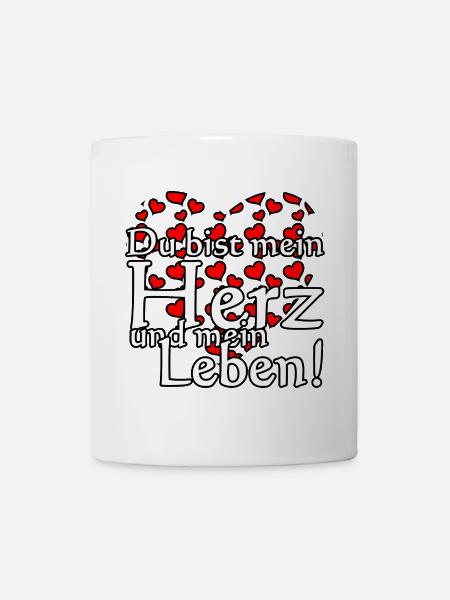 Herz Liebe Valentinstag Paar Partner Sprüche - Tasse - Weiß