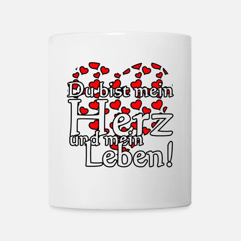 Herz Liebe Valentinstag Paar Partner Sprüche - Tasse - Weiß