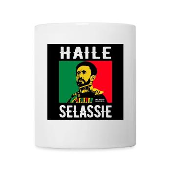Haile Selassie Portrait in Reggae Style - Mug - white - Front