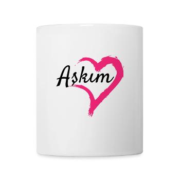 Askim Wort Türkisch Geschenkidee Liebe - Tasse - Weiß - Vorne