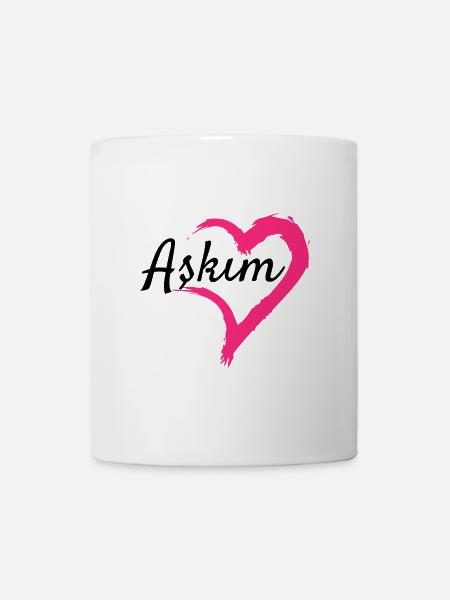 Askim Wort Türkisch Geschenkidee Liebe - Tasse - Weiß