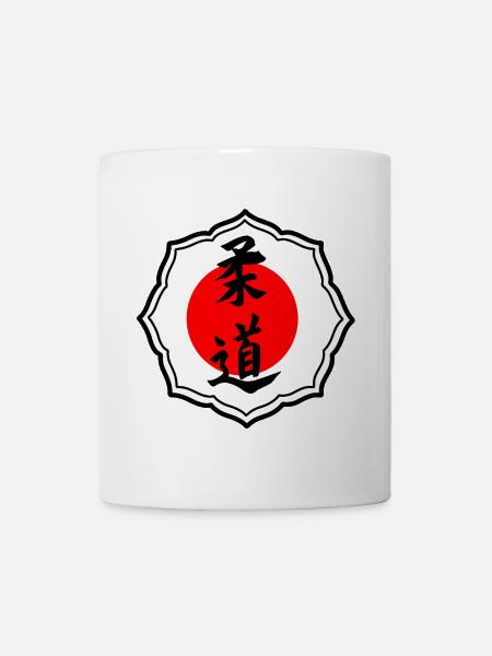 Judo Kanji Emblem in Kodokan Zeichen - Tasse - Weiß
