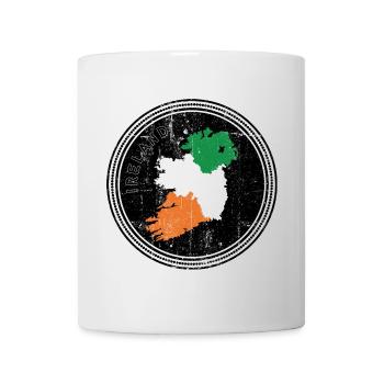 Emblème de la carte tricolore d’Irlande - Mug blanc - blanc - Devant