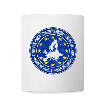EU-Karte Circle Stars Emblem - Tasse - Weiß - Vorne