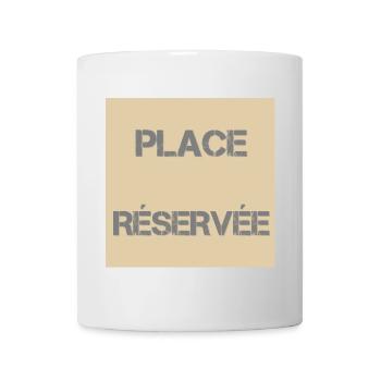 Reservierter Sitzplatz Distress Beige - Tasse - Weiß - Vorne