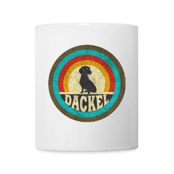 Dackel Vintage Design / Geschenkidee - Tasse - Weiß - Vorne